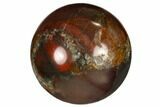 .9" Polished Bloodstone (Heliotrope)Sphere - Photo 3